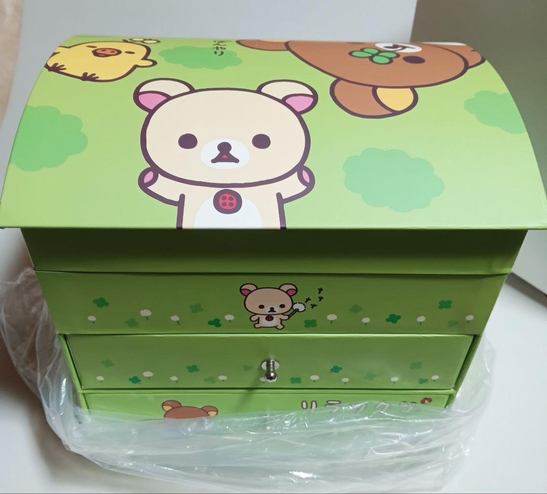 リラックマ ペーパーBOX お外でごろん ジュエリーボックス 引き出し二