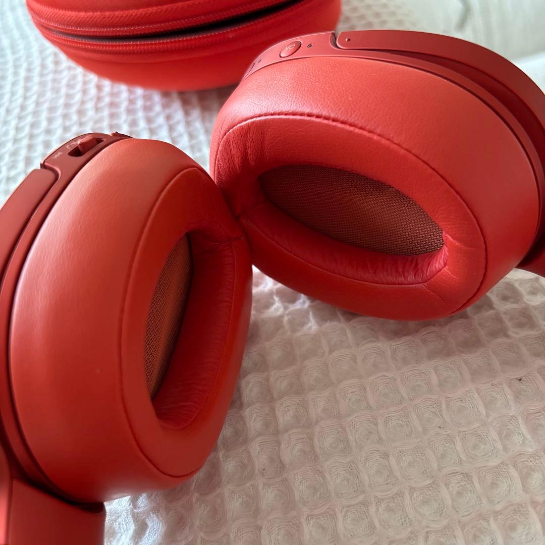 SONY ワイヤレスヘッドホン MDR-100ABN レッド 赤 - メルカリ