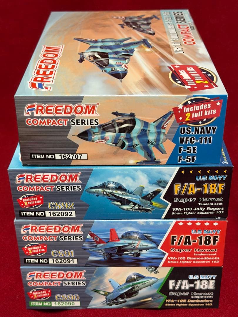 FA-18E 他 フリーダムモデル コンパクトシリーズ 全4個セット