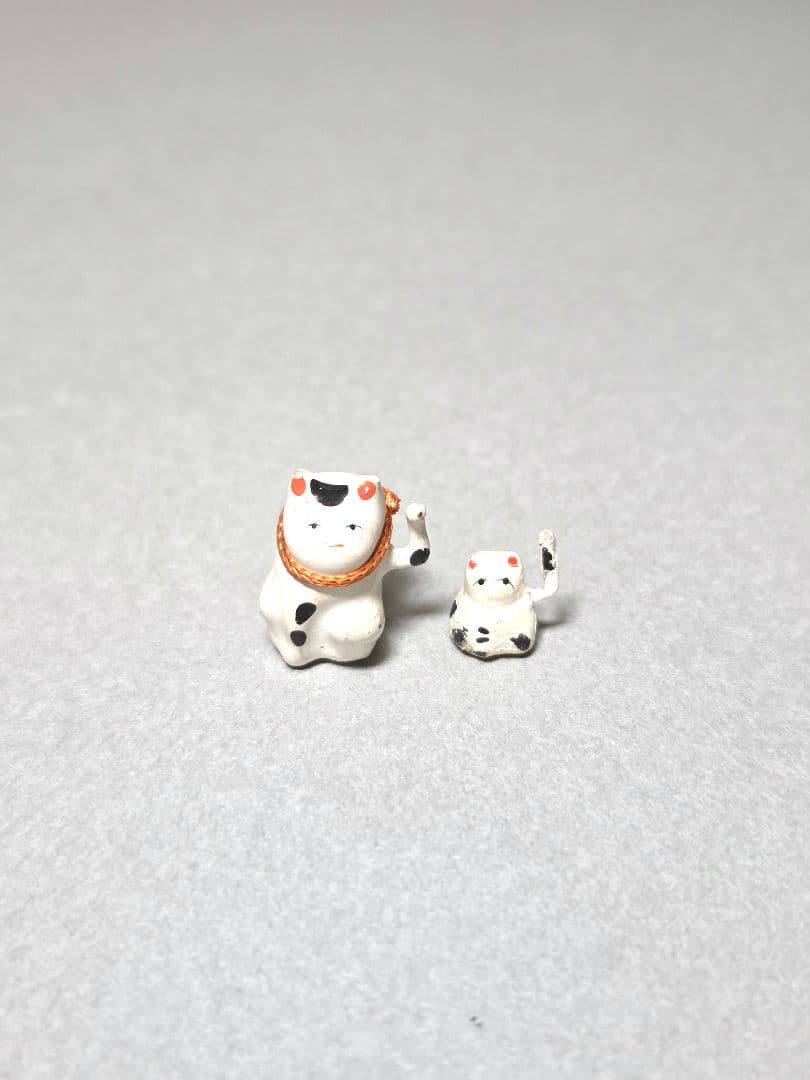 古い小さな小さな雛道具　江戸細工　招き猫他いろいろ　郷土玩具