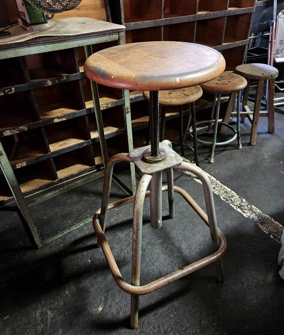 フランスヴィンテージ アーキテクトチェア スツール フレンチ インダストリアル