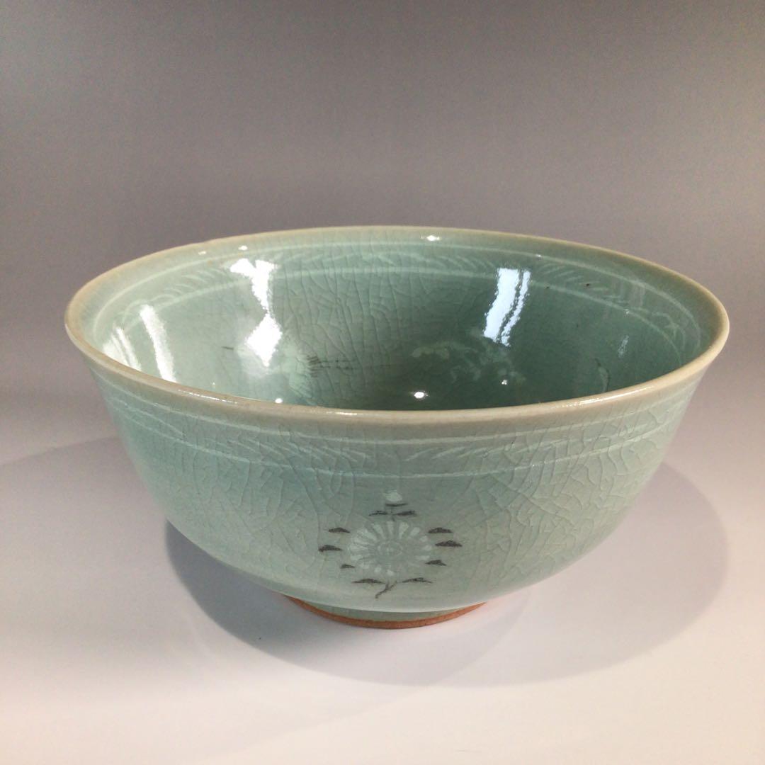 P455 茶碗 『高麗焼』『楽善斎 李方子造』『青磁茶碗』 抹茶碗 共