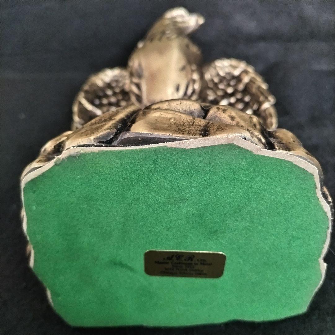 鷲の彫刻 シルバー 金属製 アメリカ 雑貨 アンティーク 1912年製