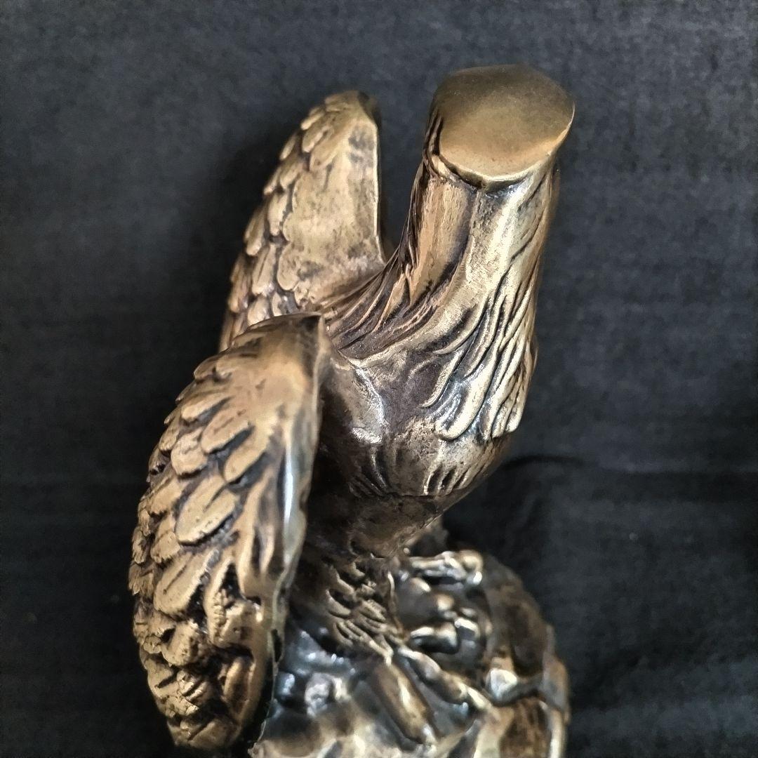 鷲の彫刻 シルバー 金属製 アメリカ 雑貨 アンティーク 1912年製