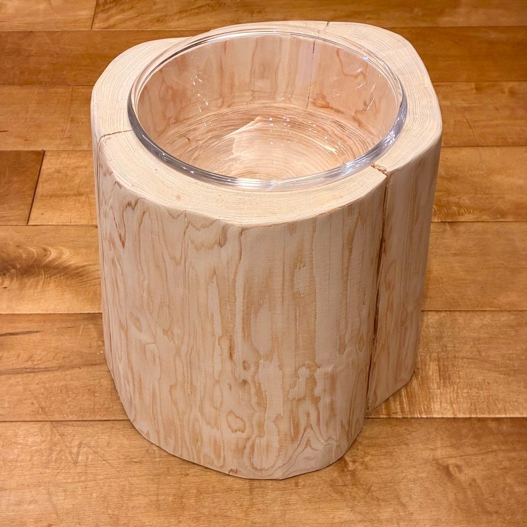 Pet Table Hinoki】 犬用食器台 No.1451