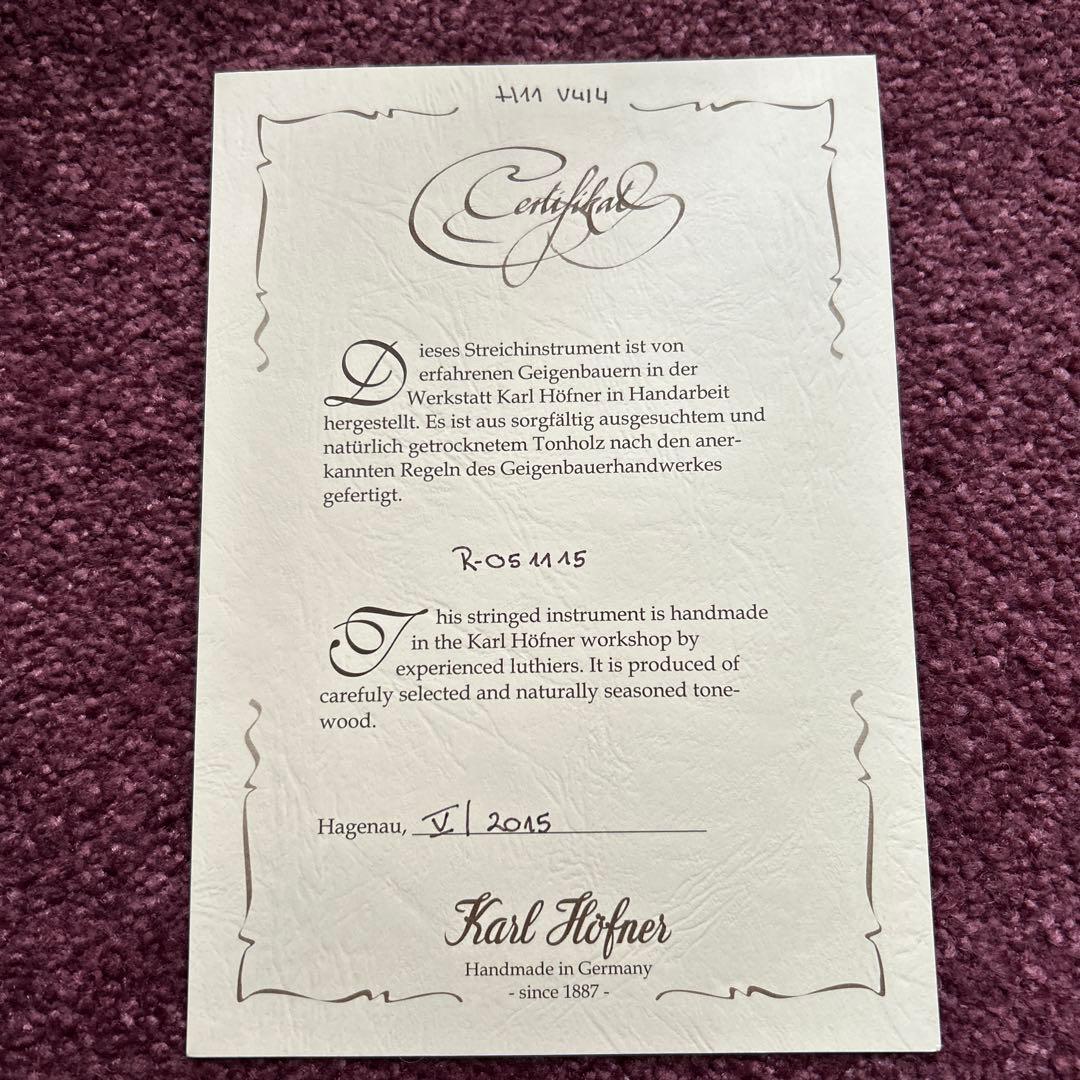 ★お値下げ中！Karl Hofner バイオリン4/4一式　プロテックケース付