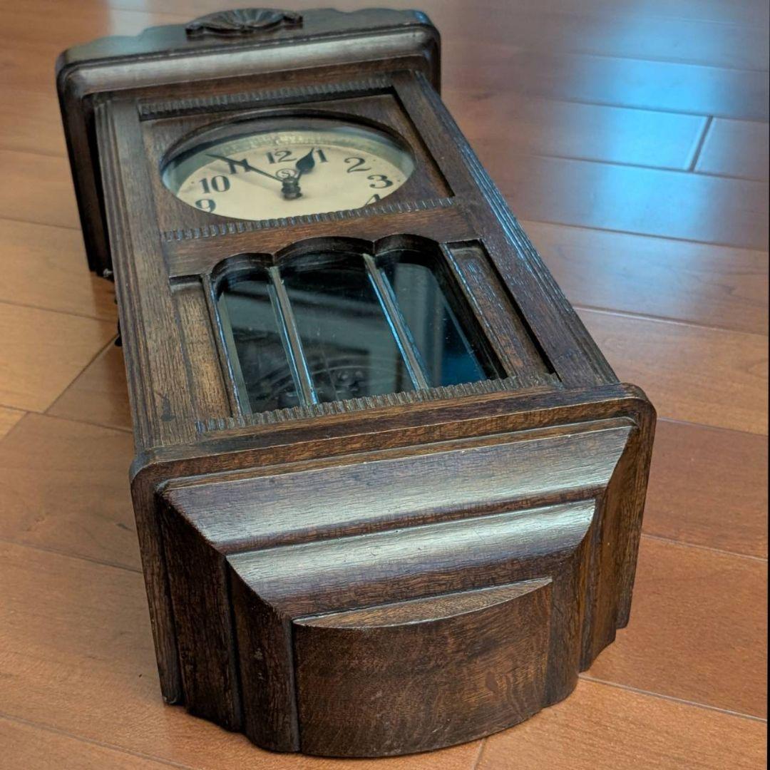 アンティーク掛時計　古時計ゼンマイ掛時計　振り子時計