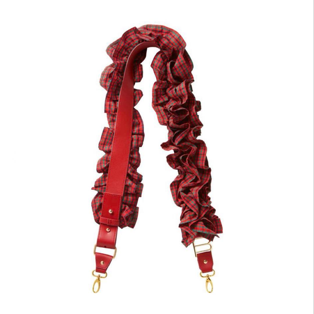 familiar Bibiy 赤チェックストラップファミリアビビィ