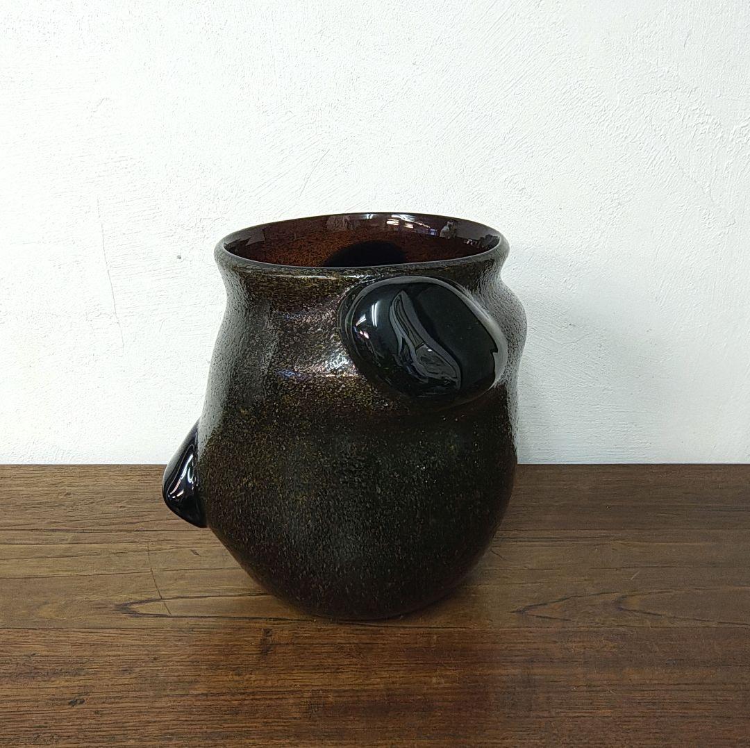 稲嶺盛吉】泡ガラス 花器 ワインクーラー 大作