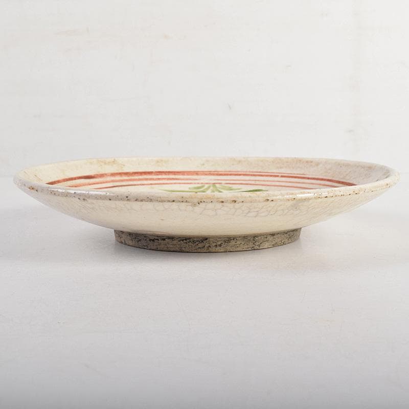 中国 赤絵 魚藻文盤 皿 V R8757