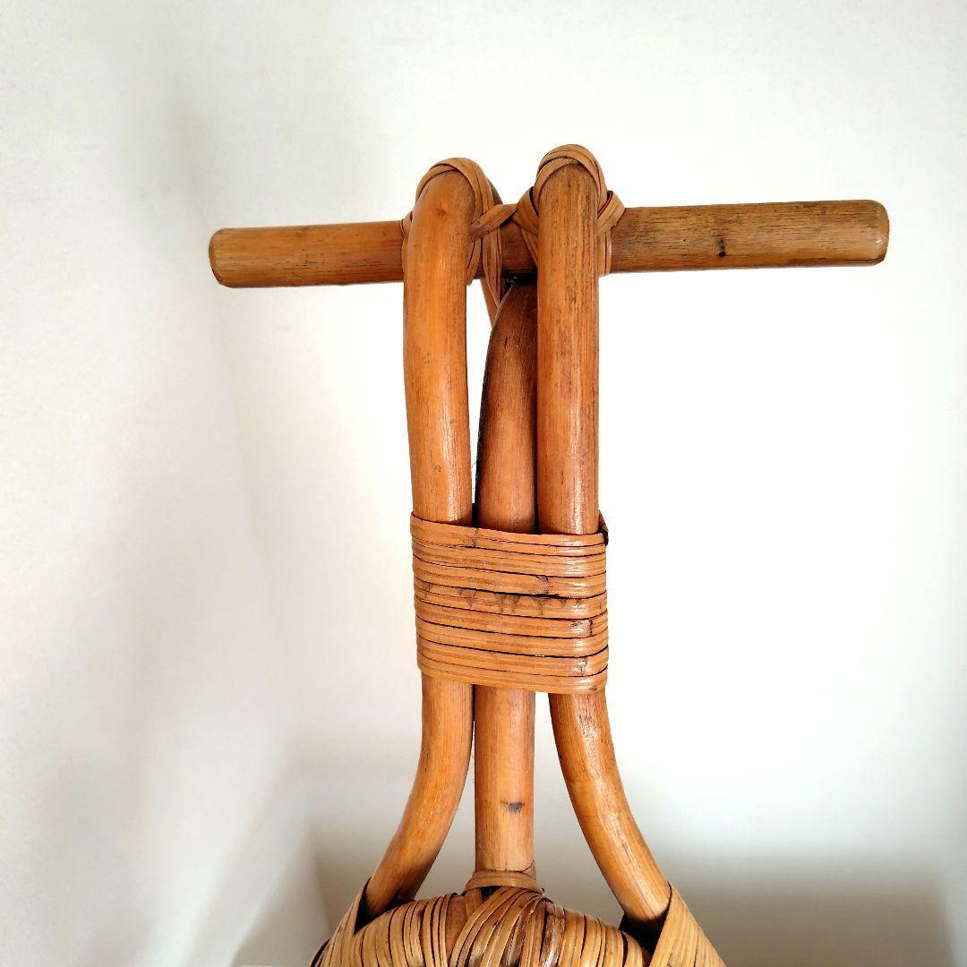 ラタン ロッキングホース 木製 ヴィンテージ レトロ 揺り木馬 おもちゃ