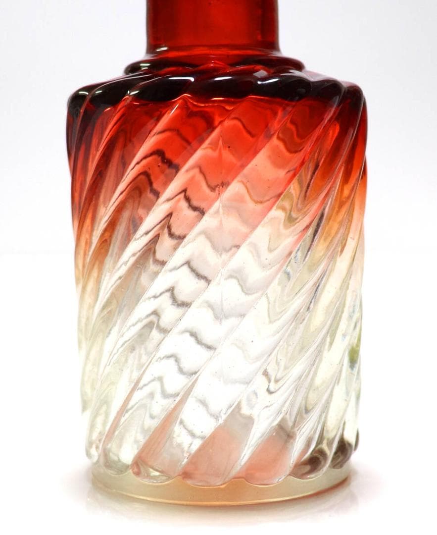 オールド・バカラ 稀少サイズ 16.5cm バンブー ローズ パフュームボトル