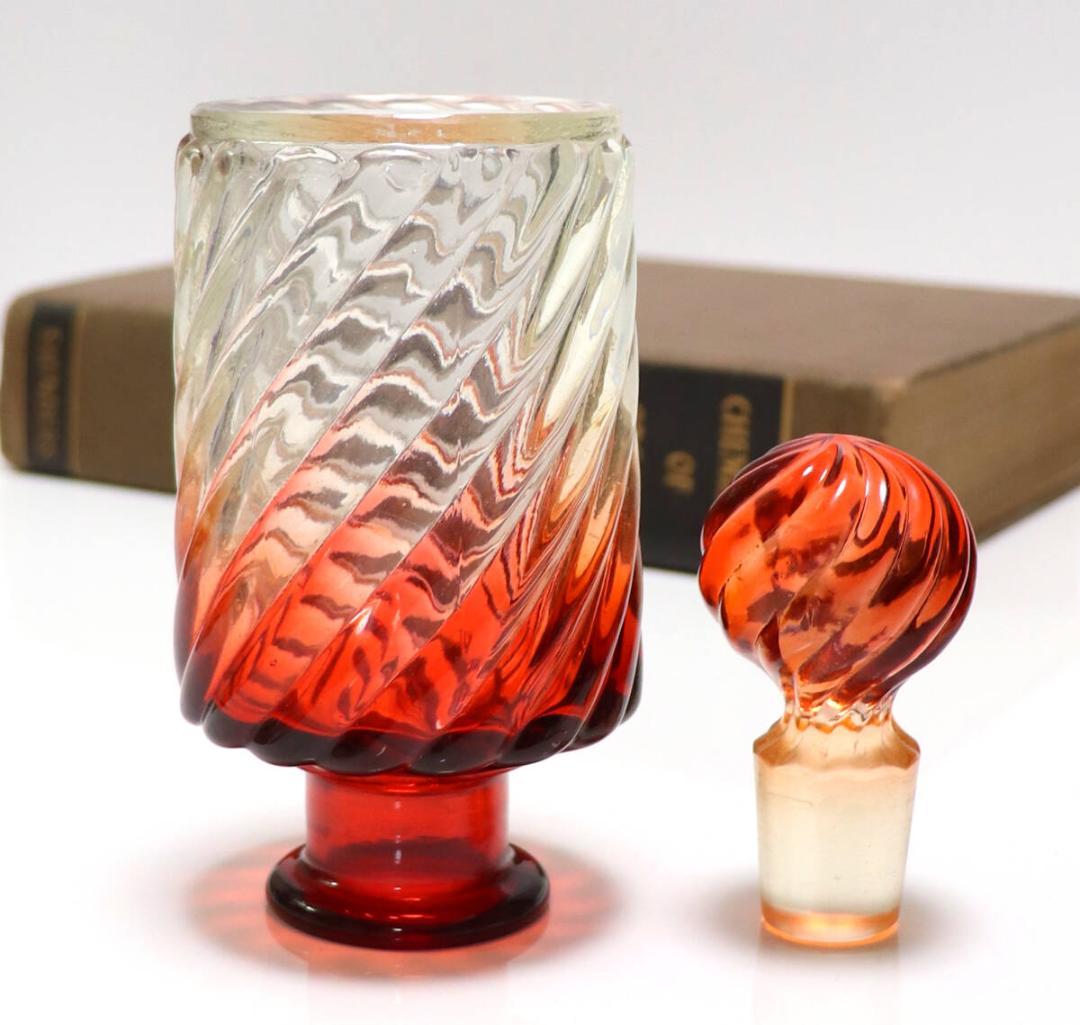 オールド・バカラ 稀少サイズ 16.5cm バンブー ローズ パフュームボトル