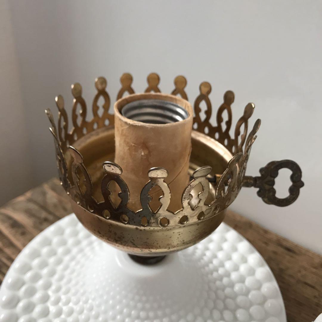 アンティーク♡ミルクガラスランプ 鍵スイッチの通販はau PAY