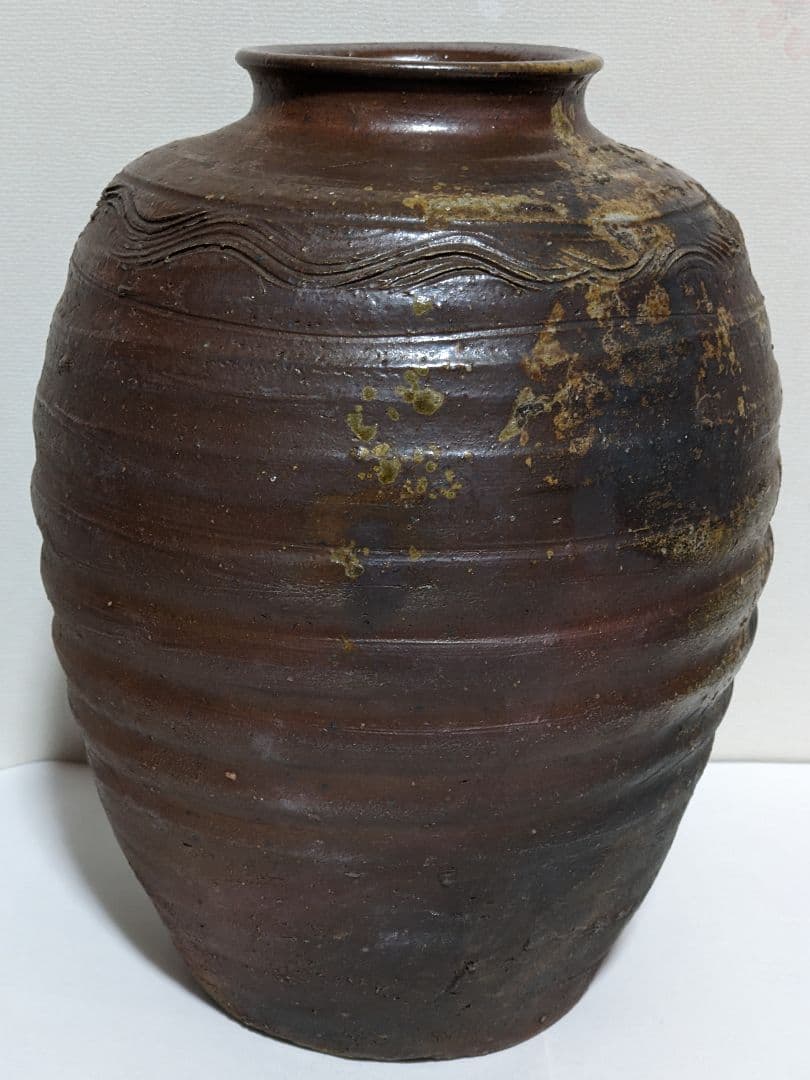 ♦️古備前 櫛目波状文壺 室町時代〜桃山時代 花活け 茶道具 置物 古美術骨董品