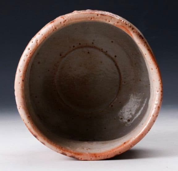 最上位作 桃山陶】三浦繁久 志野茶碗 共箱 栞 茶道具 荒川豊蔵 加藤唐