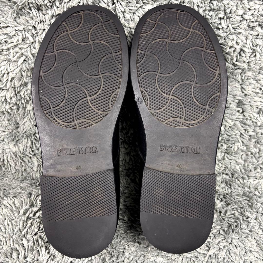 Birkenstock ジャレン ブラック 40 レザー プレーントゥ