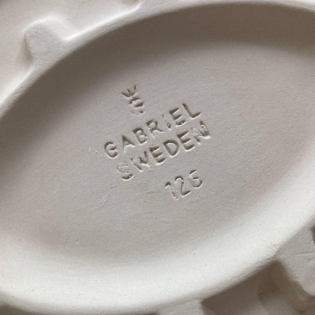 北欧ヴィンテージ 【希少】Gabrielオーバル陶板キャンドルホルダー