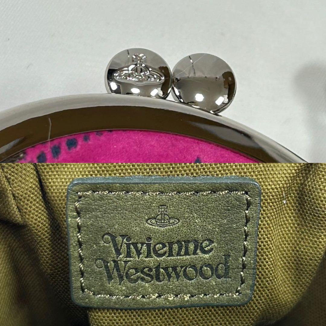 【未使用級】ヴィヴィアンウエストウッド ショルダーバッグ がま口 レザー オーブ