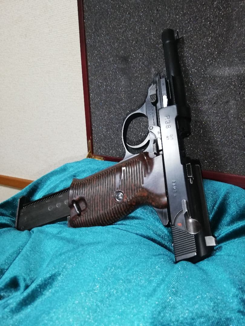 明日終了⭐マルゼン ワルサーP38 ガスブロカスタム⭐銃ケース付