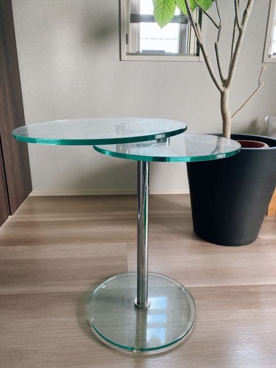 最終値下げ 大塚家具 ガラスサイドテーブル