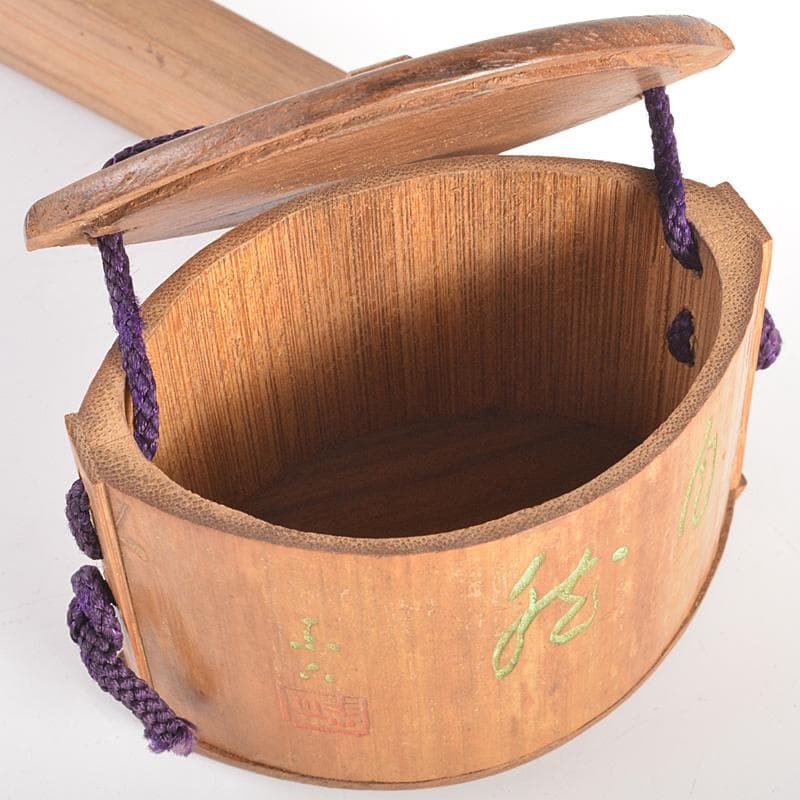 時代提げ物 喫煙具 煙管 キセル 古竹漢詩刻 煙管入 煙草入 M