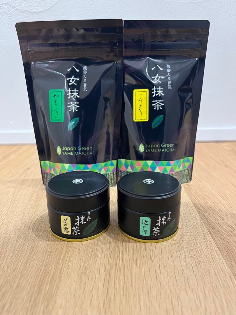 星野製茶園 八女産 抹茶 4個セット やまぶき こでまり 池の白 星の露