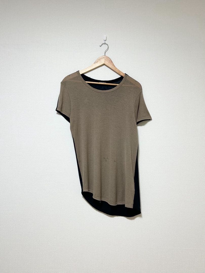Ann Demeulemeester バイカラー 変形 アシンメトリー Tシャツ Ann Demeulemeester バイカラー 変形 アシンメトリー Tシャツ Ann