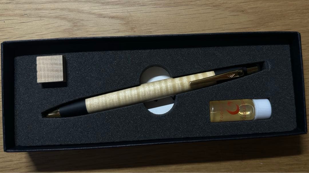 野原工芸 新型シャーペン 栃縮杢 上杢