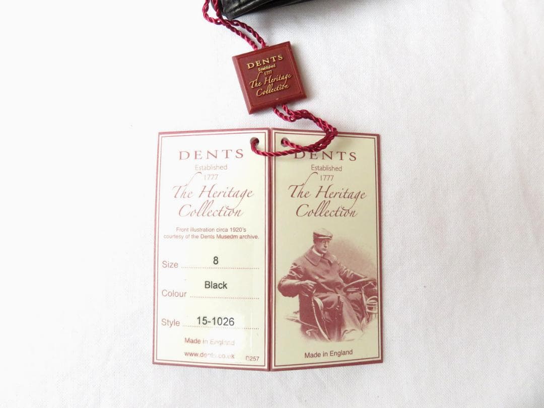 デンツ Milton レザーグローブ ブラック 8 アンラインド 英国製 羊革