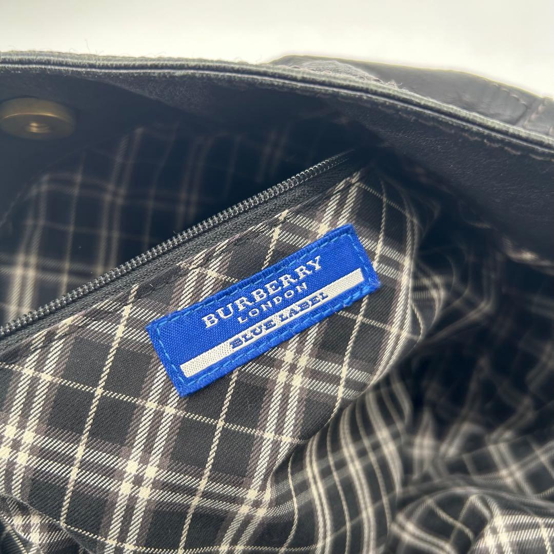 16797✨バーバリーブルーレーベル レザー ホースロゴ ワンショルダーバッグ