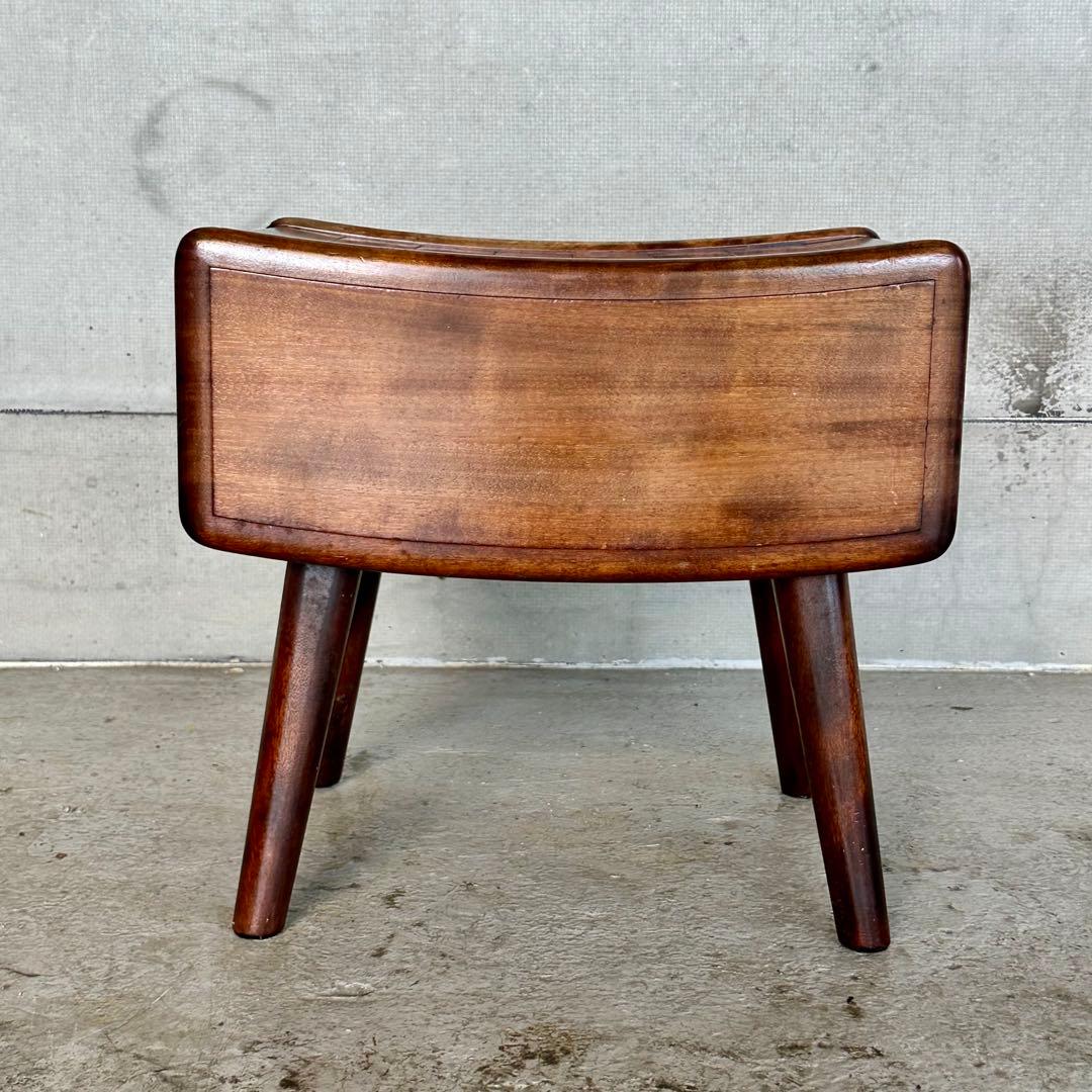 ◇ 九州民芸家具 ◇ ミズメザクラ無垢材 スツール レトロ 木製 椅子 花台