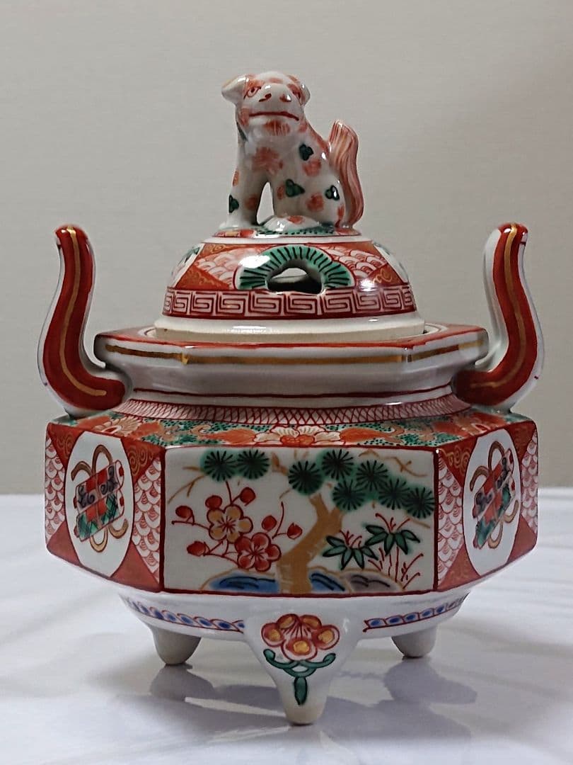 九谷焼 香炉 獅子付き C99731631 ブランド