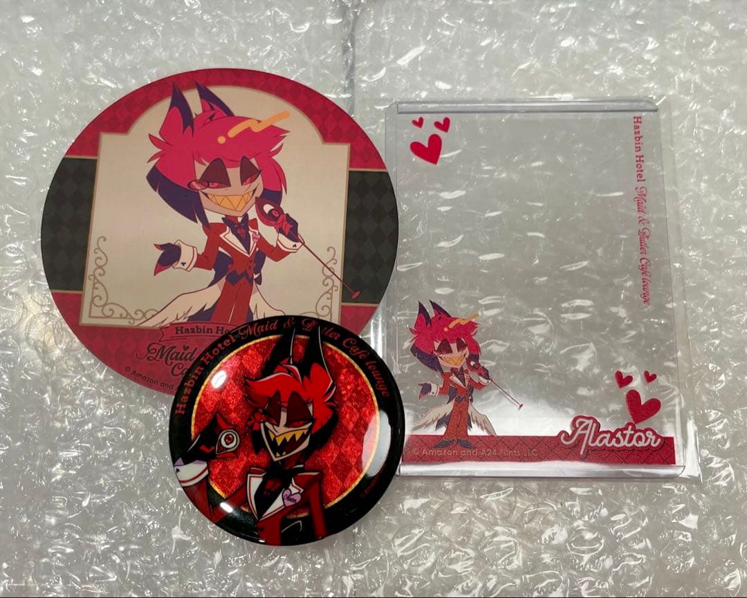 ハズビンホテル アラスター コースター デコケース 缶バッジ