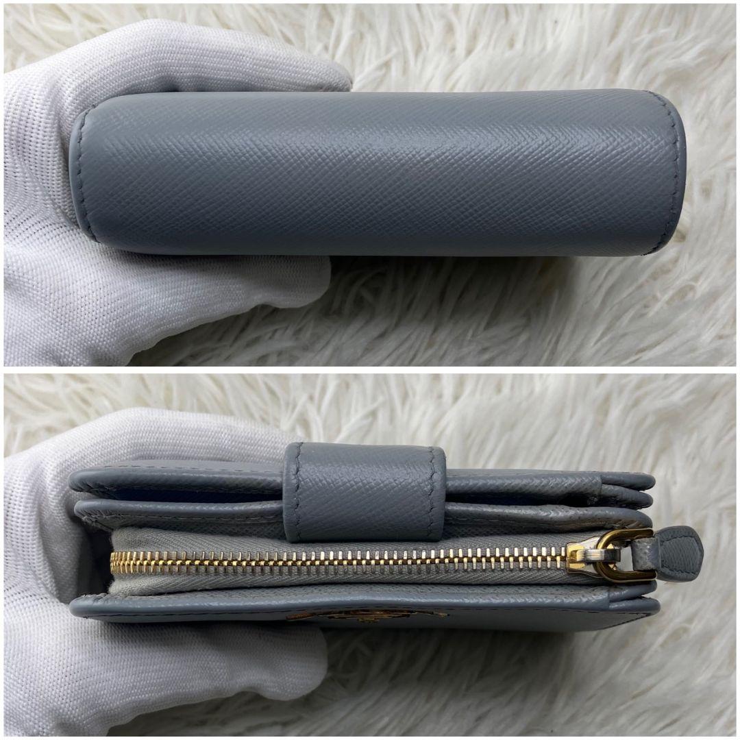 ✨現行モデル✨PRADA 二つ折り 財布 サフィアーノ メタルロゴ ICタグ
