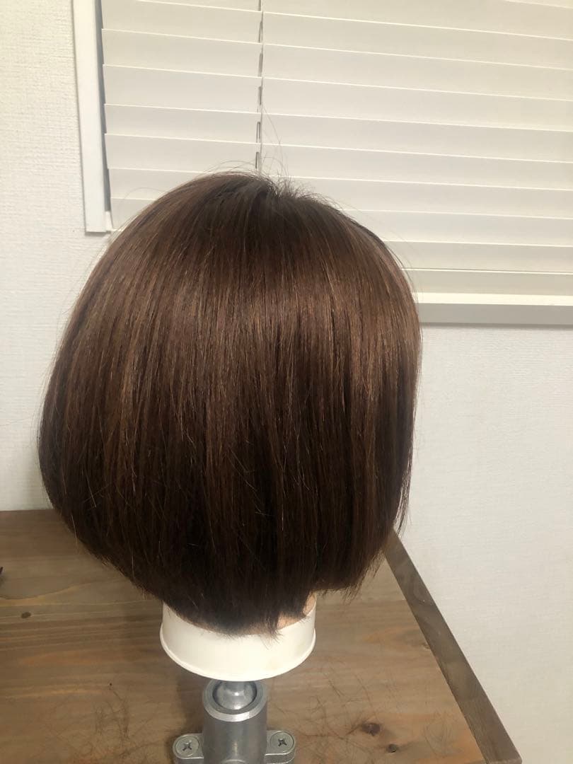 人毛100% ショートボブ　ブラウン前髪あり　未使用