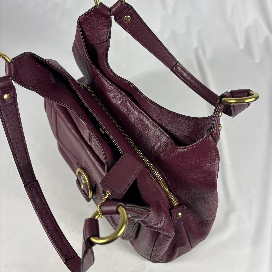 COACH 3室トートバッグ/イーディー ソーホー/キャンベルレザー/ボルドー