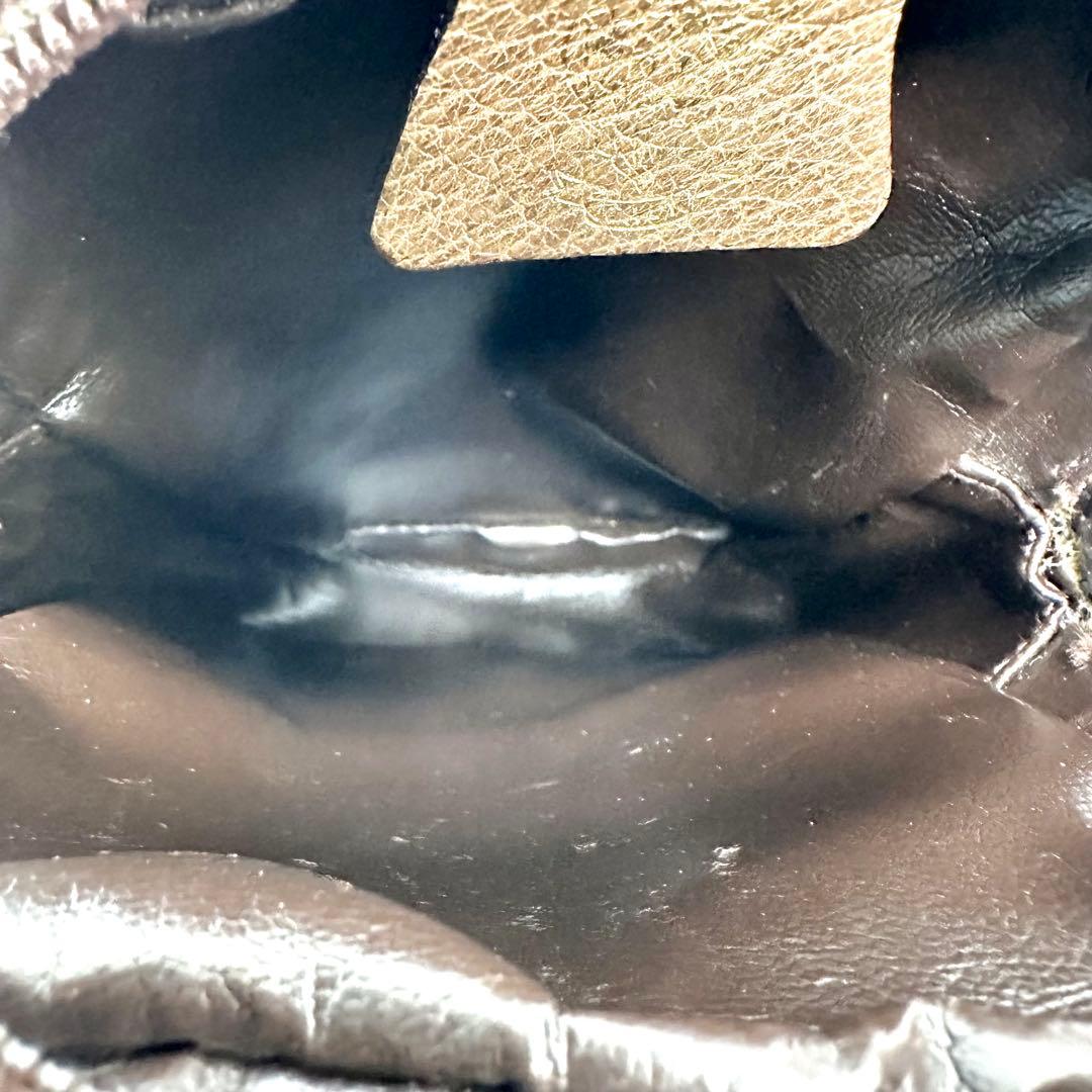 美品 OLD GUCCI ショルダーバッグ インターロッキング ヒステリア 茶