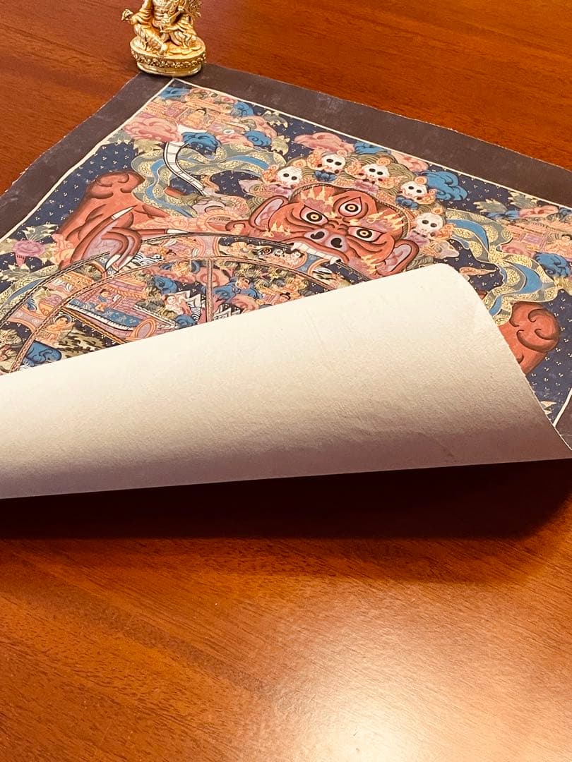 チベット密教 手描き曼荼羅（マンダラ）タンカ【新品・一点物】肉筆画 D3