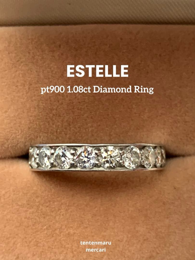 和*美様 エステール☆pt900 1.08ctダイヤモンドハーフエタニティリング