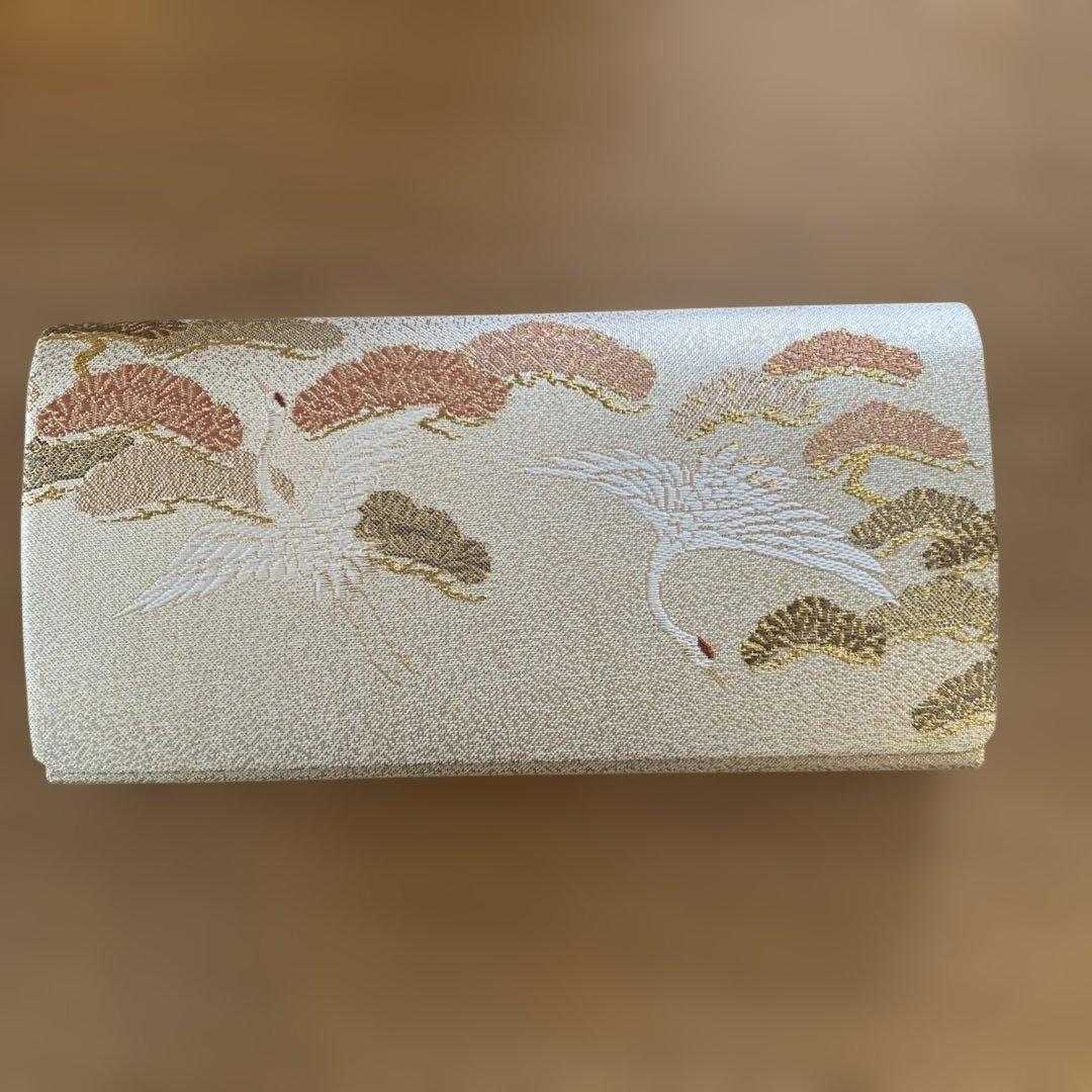 草履と和装用バッグのセット　金　ゴールド　鶴と松　新品未使用