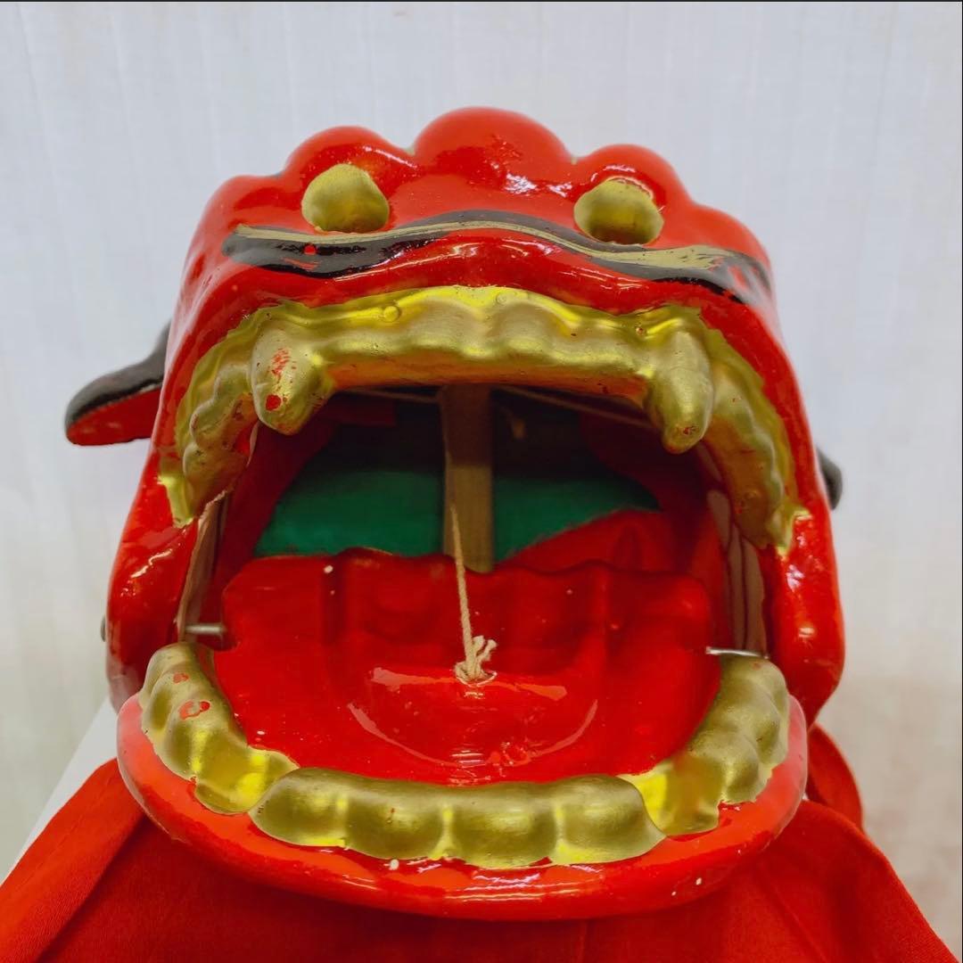 希少 手獅子 日本舞踊 小道具 獅子舞 赤獅子 舞手獅子 獅子頭 縁起物