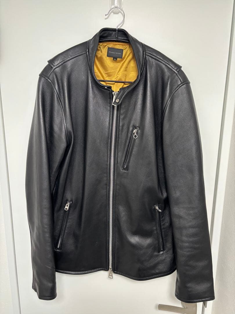 Danke Schön.シングルライダースジャケット 黒 レザー Danke Schön.シングルライダースジャケット 黒 レザー