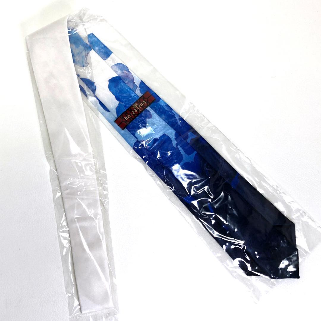 新品未使用】hazama／Ado 一凛の祈跡に溺れるネクタイ／上白…下紺／A