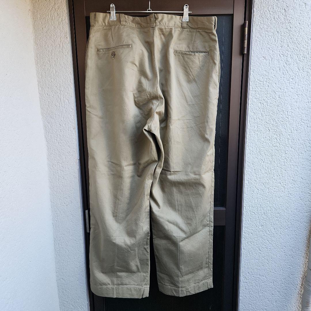 60s USミリタリー チノトラウザーズ ベージュ 38x31