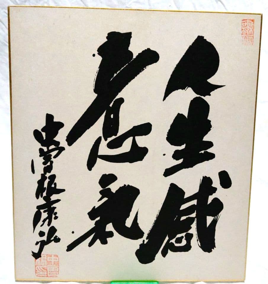 中曽根康弘 直筆色紙 書道 - メルカリ