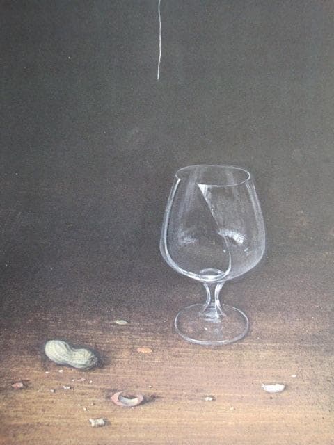 星野真吾、【落花生】、希少な額装用画集より、状態良好、新品額装付