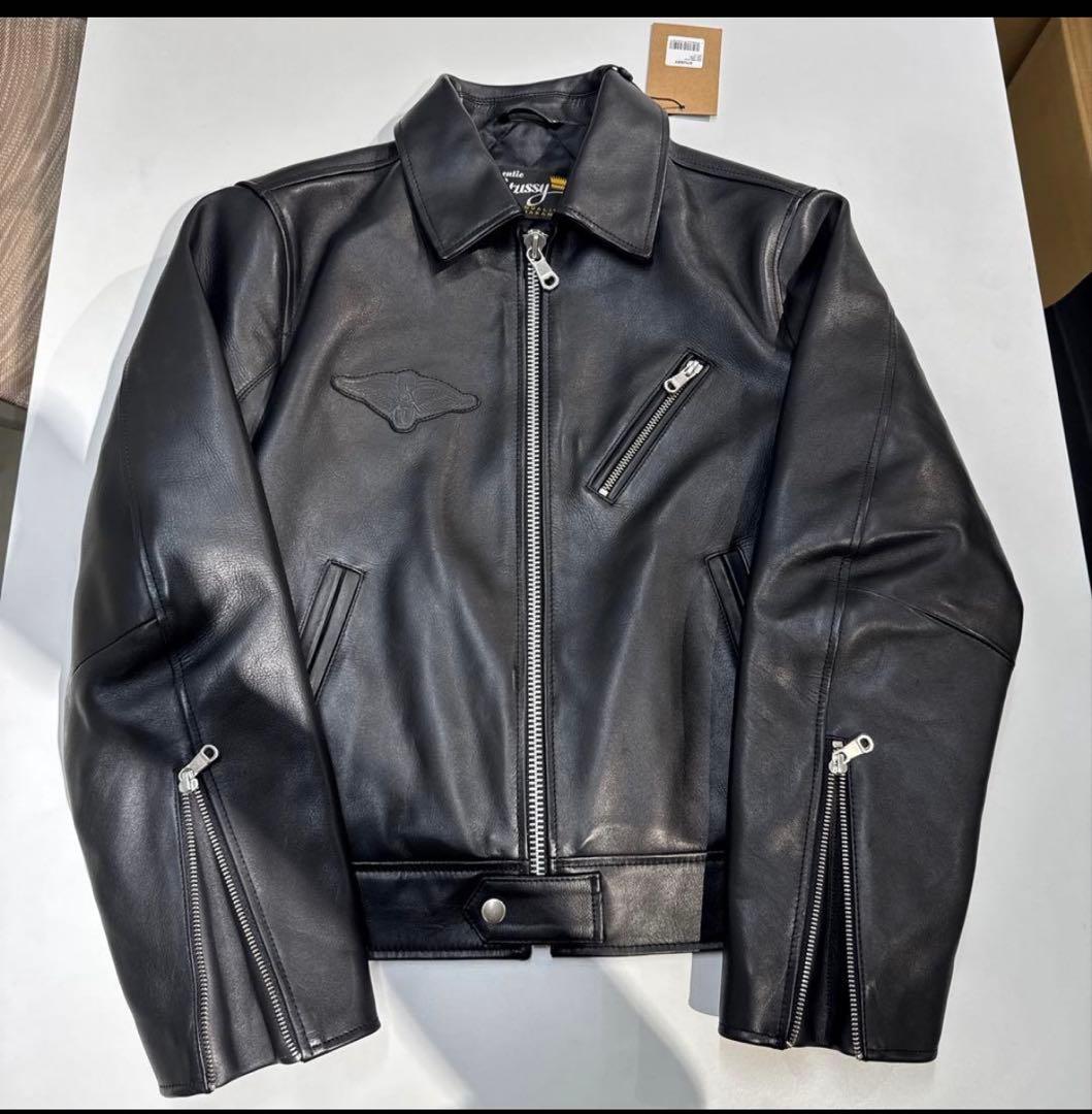 ジャケット・アウター AW25 Stussy biker leather jacket S Biker Jacket – Black | Outerwear | Stüssy