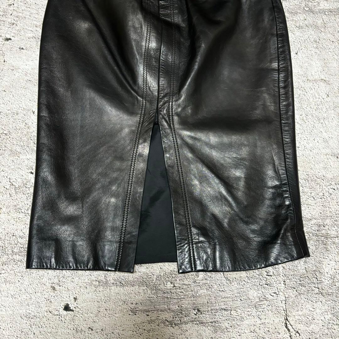 GUCCI グッチ ラムスキン レザー スカート 38サイズ