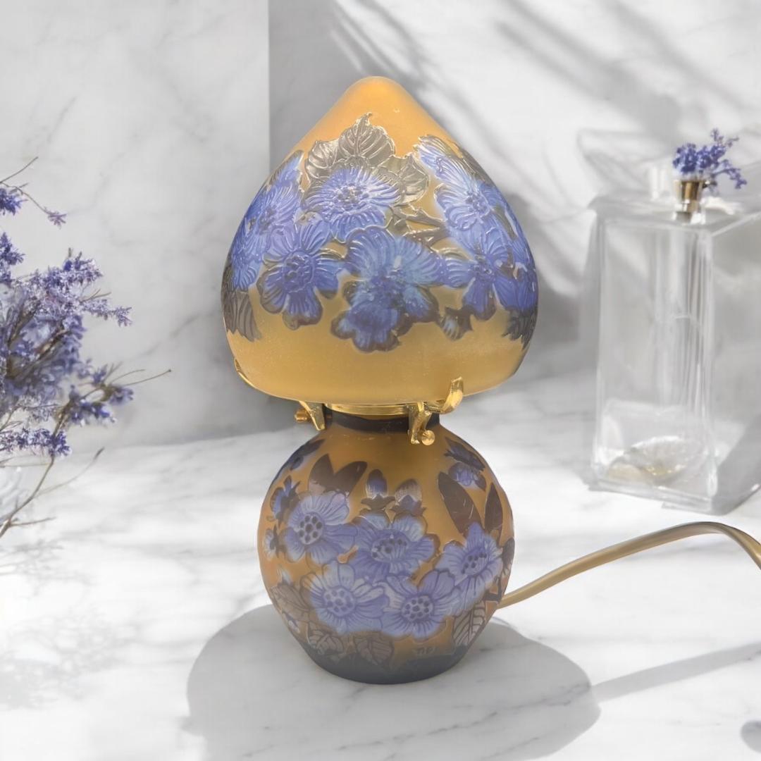 ◇証明書付◇Emile Galleエミールガレ 卓上ランプ カメオ彫り - 工芸品